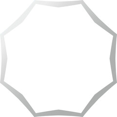 Shiny Gray Abstract Vector Icon with Soft Glossy Finish – Minimalist Decorative Element for UI Design, Branding, and Digital Products