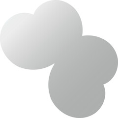 Glossy Soft Gray Vector Symbol – Elegant Abstract Shape for Modern Interfaces, Branding Assets, and Digital Creations