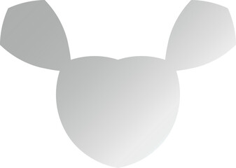 Glossy Soft Gray Vector Symbol – Elegant Abstract Shape for Modern Interfaces, Branding Assets, and Digital Creations