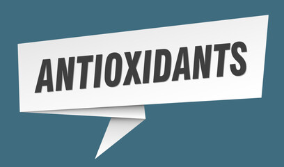 antioxidants banner. antioxidants speech bubble, label, sticker, sign template