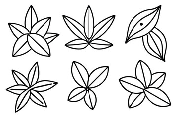 Naklejka premium Clove Leaf Line Art Elegant Drawing for Botanical Illustration Project 