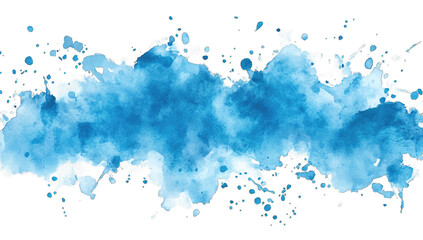 Obraz premium a vibrant watercolor splash in shades of blue featuring soft edges and varied intensities ideal for backgrounds designs or artistic projects
