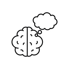 Idea Bubble icon isolated on a white background. Vector illustration.