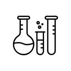 Simple Set of Chemical Related Vector Line Icons. Contains such Icons as Atom, Flask, Experiment, Research, Laboratory and more. Editable Stroke.