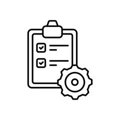 Clipboard icon isolated on a white background. Vector illustration.