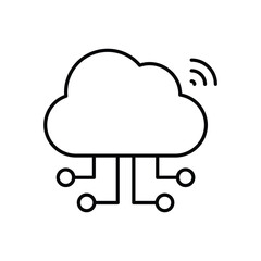 Cloud icon isolated on a white background. Vector illustration.