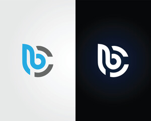 BC or CB Initial Letter Logo Icon Design Template Illustration