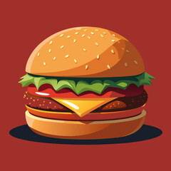 Fresh Big chicken burger with double cutlet fries and cola on craft paper Fat unhealthy street food Copy space