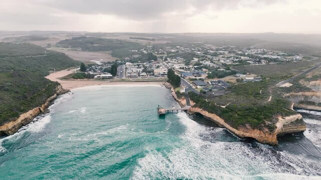 Aerial View of Port Campbell's Rugged Coastline
