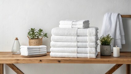 Stack of Clean Folded Towels