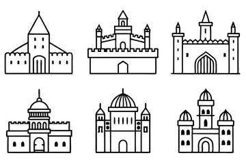 Citadel Line Art Design for Illustration and Artistic Projects 