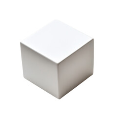 Fototapeta premium Square white object isolated on clean background with soft shadows enhancing its geometric shape and texture, Square isolated on Transparent background