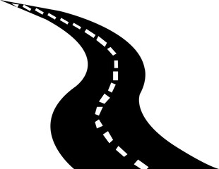 Fototapeta premium road highway vector illustrations, map, car, highway, road, vector, street, path, traffic, way, asphalt, illustration, isolated, travel, curve, journey, perspective, transport, route, white, winding, 