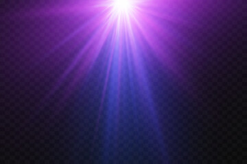 Magic flash of star and lens light rays, spark explosion, line effect.