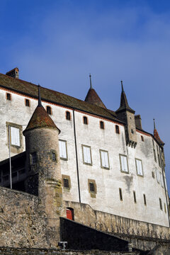 Schloss Oron im Bezirk Lavaux-Oron des Kantons Waadt (Schweiz)