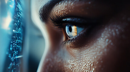 An AI powered photo enhancement tool automatically improving image quality by adjusting lighting, color, and sharpness