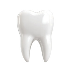 single white tooth isolated on white or transparent png