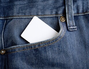 Business Card Template in Front Pocket of Jeans &ndash; Casual Style