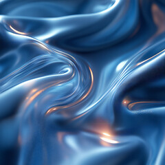 Obraz premium A serene abstract background with a smooth, glass-like surface in cool blue tones