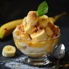 banana and vanilla ice cream