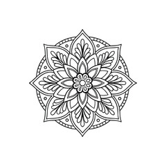 Mandala abstract flower vector illustration