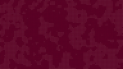crimson red background with small white dots creating a soft gradient