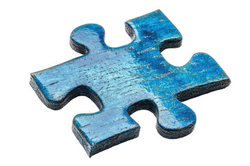 A_blue_textured_puzzle_piece_with_a_rough_surface