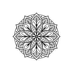 Mandala abstract flower vector illustration
