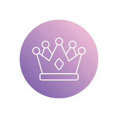 Crown  icon isolated on a white background. Vector illustration.