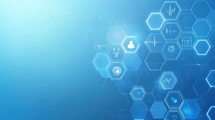 Abstract medical technology background, health icons