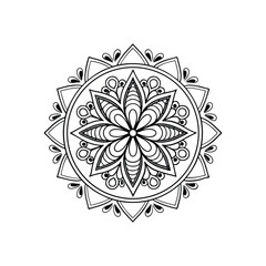 Mandala abstract flower vector illustration