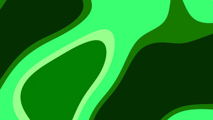 Abstract green shapes create a wavy textured background