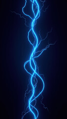 Cybersecurity lightening strike on a dark sky with a gray horizon line.