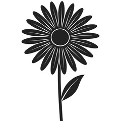 daisy flower silhouette vector illustration