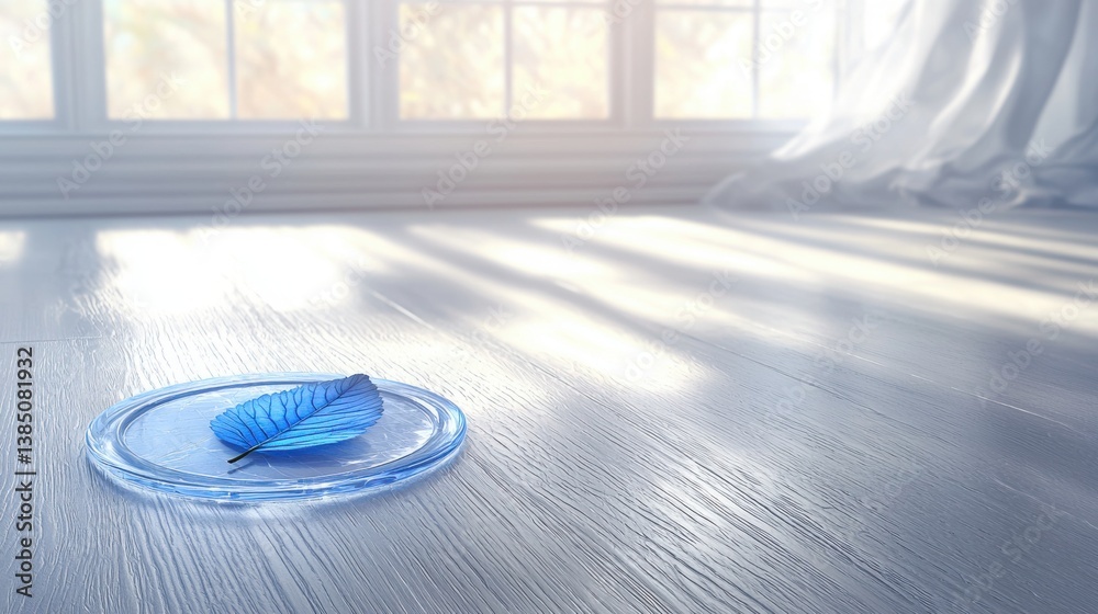 Poster delicate feather resting on a table surface highlighting texture and elegance with a 3d pie chart ob