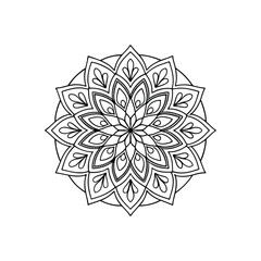 Mandala abstract flower vector illustration