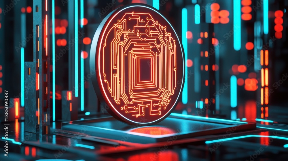 Poster a circuit board with another circuit board in the background symbolizing the complexity of digital c