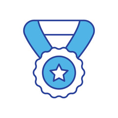 Medal  icon isolated on a white background. Vector illustration.