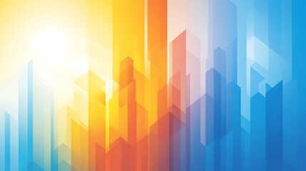 Abstract Cityscape Gradient Sunrise
