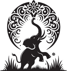 Obraz premium Elephant logo vector