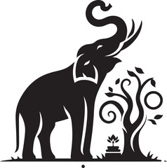 Obraz premium Elephant logo vector
