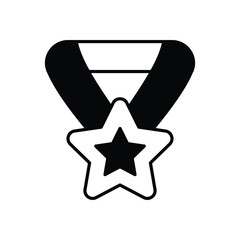 Medal  icon isolated on a white background. Vector illustration.