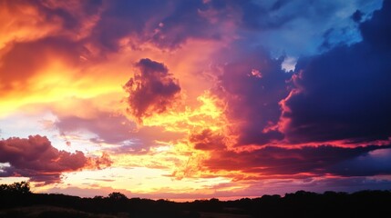 Fototapeta premium Dramatic sunset cloudscape