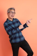 50s Asian Man in casual clothes