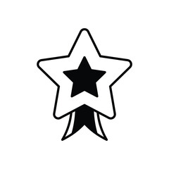 Medal  icon isolated on a white background. Vector illustration.