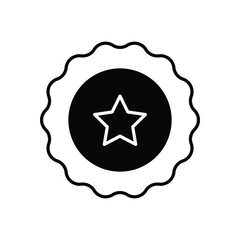 Badge icon isolated on a white background. Vector illustration.