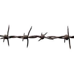 Barbed Wire Design on transparent background