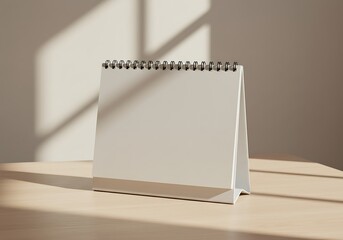 Blank desk calendar mockup template for branding and promotion design