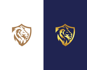 Lion Shield Abstract Logo Icon Design Vector Template.
