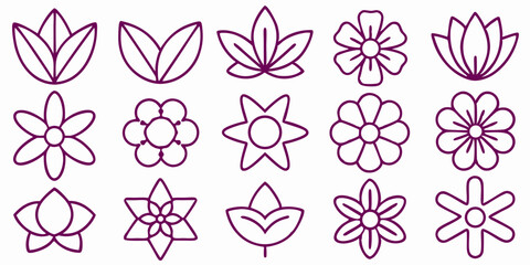 A seamless vector pattern features a charming set of pink flowers, perfect for spring floral designs and decorations